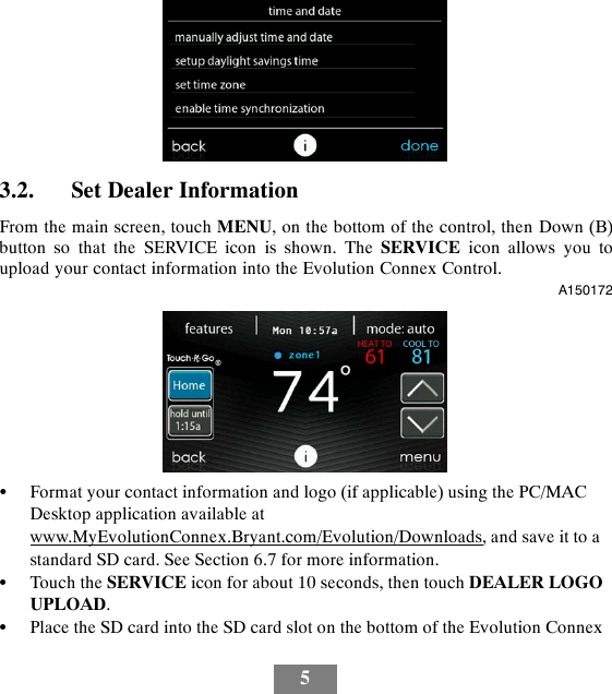 Bryant Evolution Connex WiFi Thermostat & MyEvolution