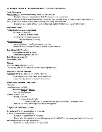 AP Biology Spring Semester 2018 AHSBurton