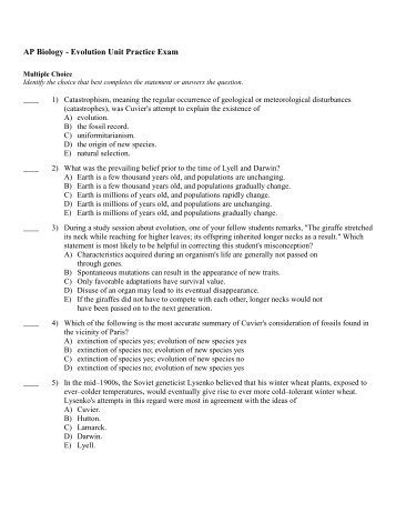 Evolution of Life Science Assessments for Middle School